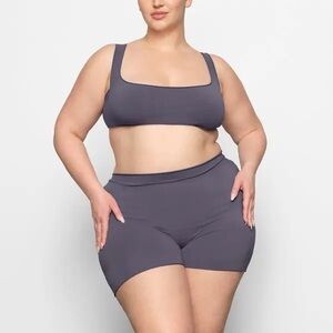 SKIMS Raw Edge Micro Scoop Bralette - Thunder- Size 4X